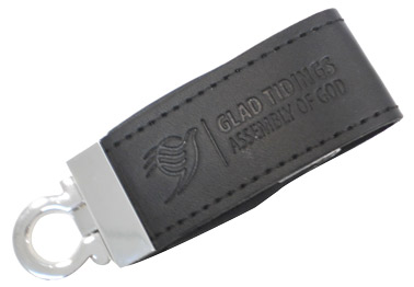Clip on leather thumb drive (PB3085)