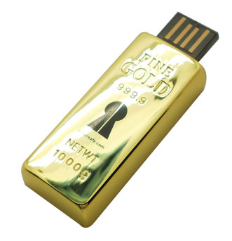 Gold bar shape usb (PB022)